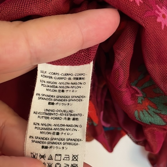 Free People Berry Wildflower Honey Boho Blouse Puffy Sleeves Girly Romantic Top - Picture 8 of 11